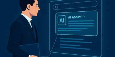 Diagram comparing Answer Engine Optimization (AEO) versus traditional SEO, showing how AI systems synthesize answers from authoritative web content